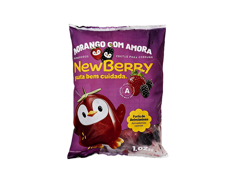 MORANGO COM AMORA CONGELADA NEWBERRY 1,02 KG (CX 10 PCT)